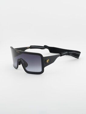 Carrera FLAGLAB 15 0003 9O Sunglasses Black Shield Frame, Grey Lenses